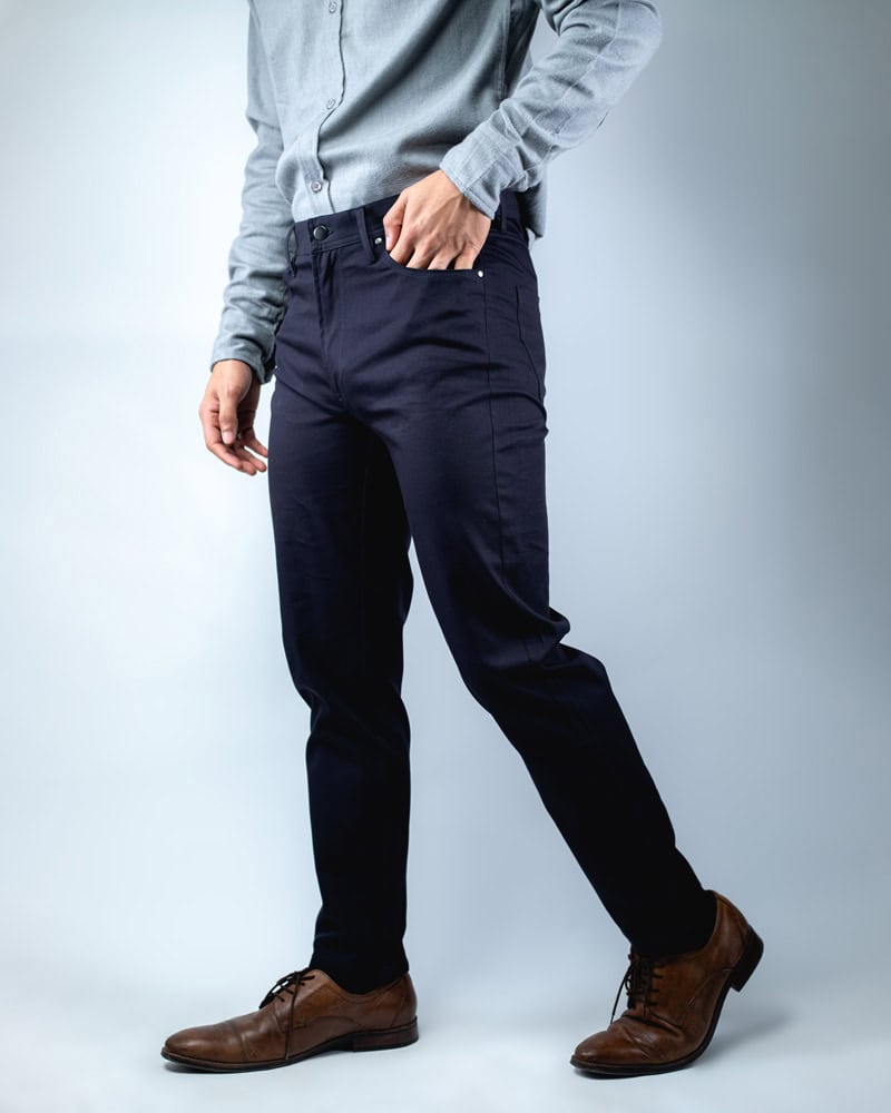Men’s Premium Gabardine Pant Navy Blue - Image 2