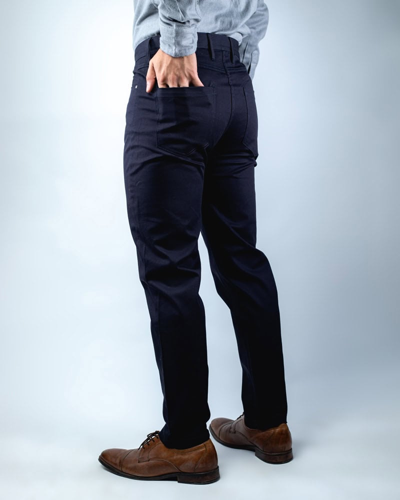 Men’s Premium Gabardine Pant Navy Blue - Image 3