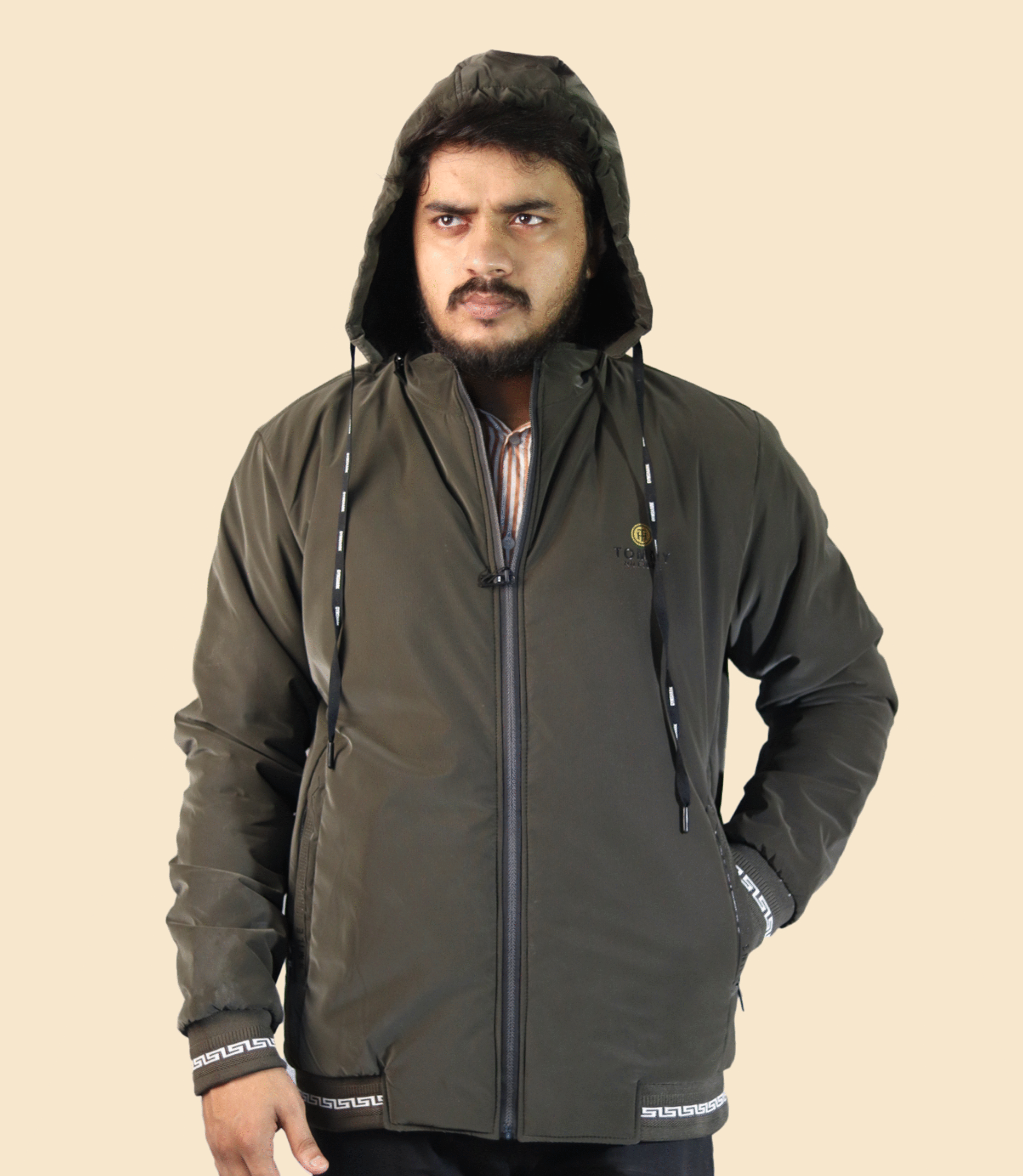 Premium China Fog Jacket (Army Olive colour) - Image 3