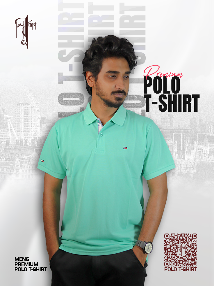 Premium Polo T-shirt (Mint Green)