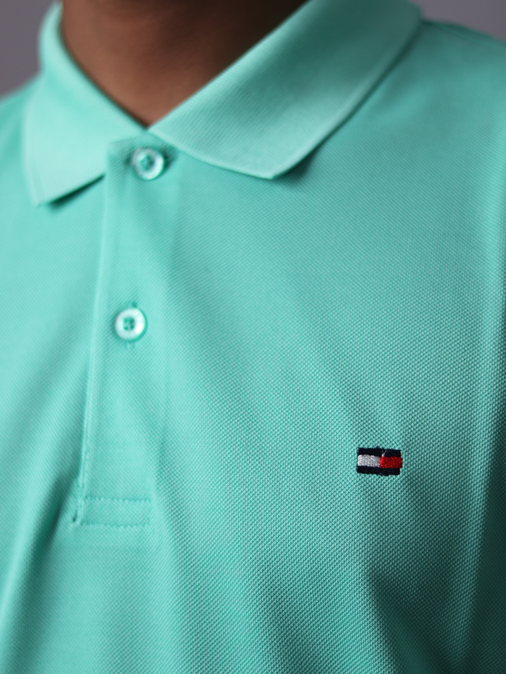 Premium Polo T-shirt (Mint Green) - Image 4
