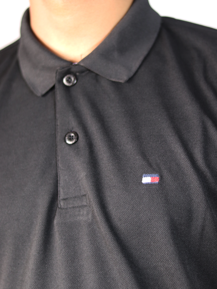 Premium Polo T-shirt (black) - Image 4