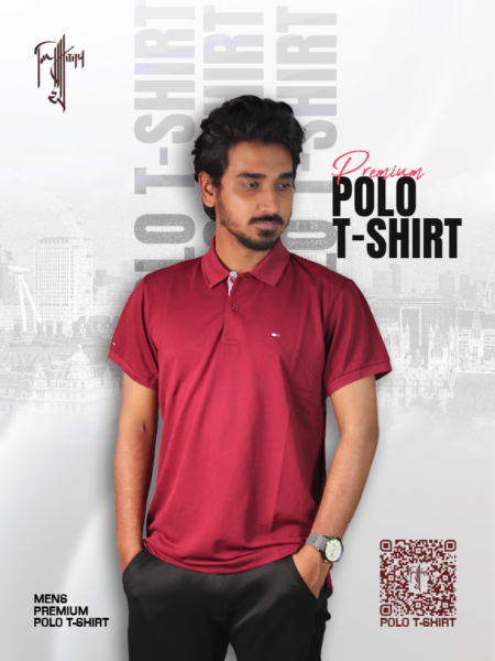 Premium Polo T-shirt (Maroon)