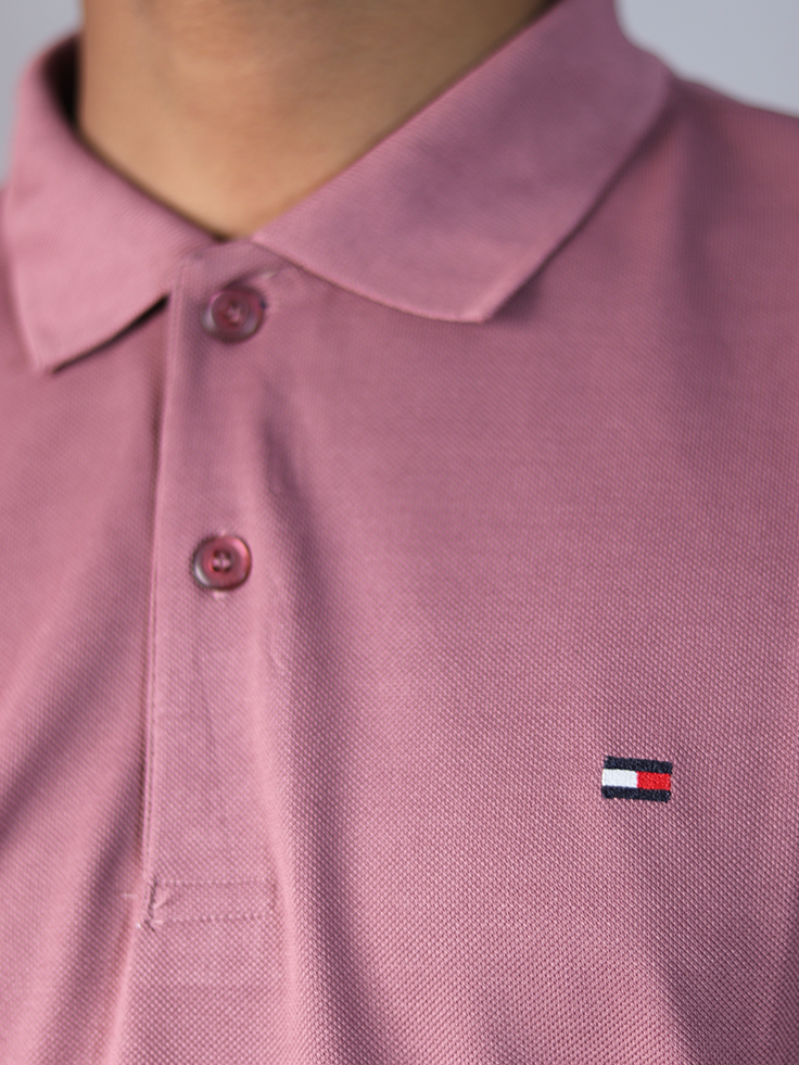 Premium Polo T-shirt (rose pink) - Image 4